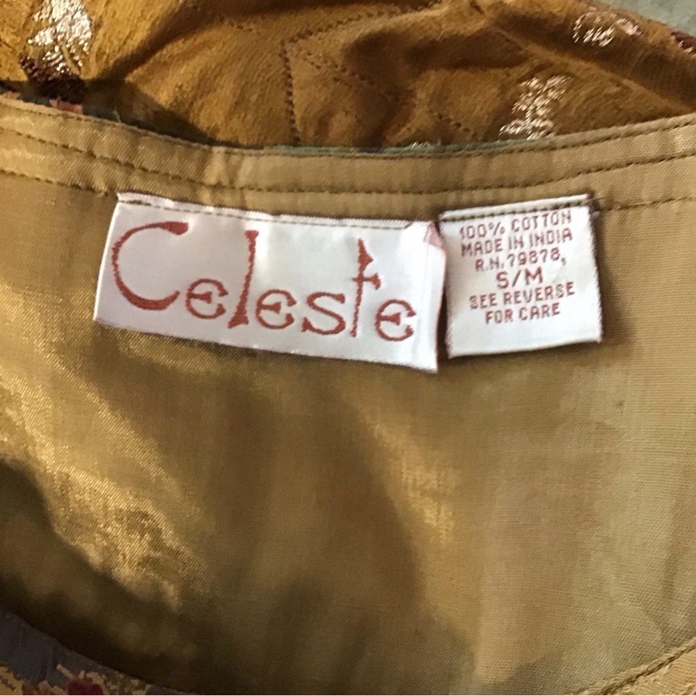 Celeste Patchwork Jacket Art-Sy Gold Metallic Clo… - image 4